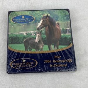 VTG Anheuser-Busch Collector’s Club Clydesdale Coasters NIB